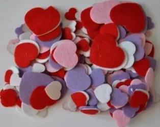 Naklejki z filcu serca 200szt - Brewis