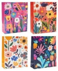 Torebka prezentowa 18x23x8cm Kwiaty MIX - Rozette