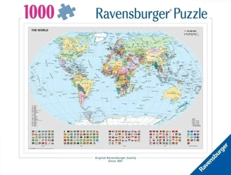 Puzzle 1000 Polityczna mapa świata - Ravensburger