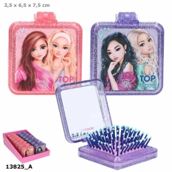 Szczotka składana Top Model z lusterkiem 1szt.mix 13825A - DEPESCHE