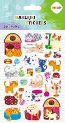 Naklejki 3D Soft Puffy Cat 110x205 HAPPY COLOR - GDD