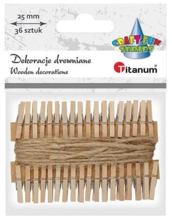 Klamerki drewniane 36szt - Titanum
