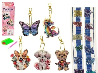 DIY breloczki z brekolami i diamencikami MIX - ADAR