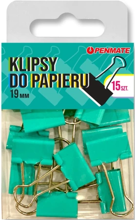 Klipsy do papieru Penmate Turkusowy 19 mm TT8323