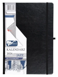 Kalendarz 2026 A4 tygodniowy Jazz czarny - praca zbiorowa