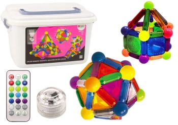Klocki magnetyczne z podświetleniem 154el - Leantoys