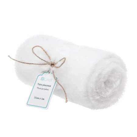 Futro pluszowe białe 15cmx1m - Dalprint
