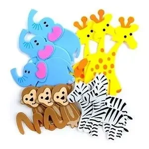 Naklejki 3D z pianki zwierzątka safari 12szt - Dalprint