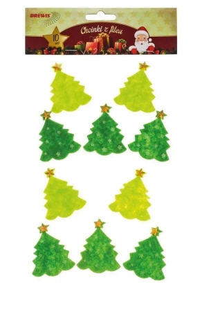 Choinki z filcu z klejem 10szt