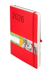 Kalendarz 2026 B5 Impresja czerwony DNS - -