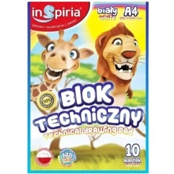 Blok techniczny A4/10K 170g biały (10szt) - InSpiria