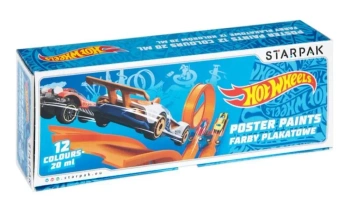 Farby plakatowe Hot Wheels 12 kolorów - STARPAK