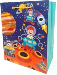 Torebka ozdobna matowa 18x23x10cm Astronauta - Fresh