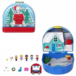 POLLY POCKET Collector Peanuts Snoopy Fistaszki Świąteczny zestaw kompaktowy JFV05