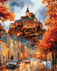 Malowanie po numerach -Jesienne Miasteczko 40x50cm - Ideyka