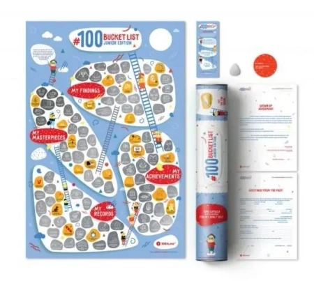 Mapa zdrapka - #100 Bucketlist Junior Life Edition
