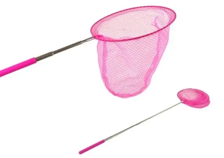 Siatka na motyle teleskopowa różowa 85cm - Leantoys