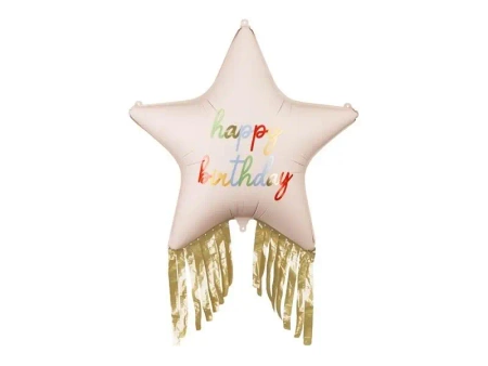 Balon foliowy Gwiazda z frędzlami 72x72cm - PartyDeco