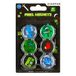 Magnes kolorowy pixel 30mm 6 sztuk - STARPAK