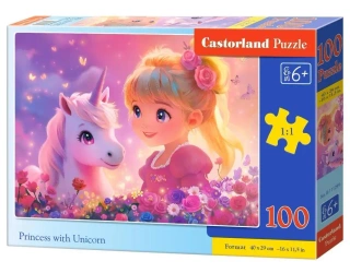 Puzzle 100 Princess with Unicorn CASTOR - Castorland
