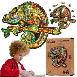 Puzzle drewniane eko 130 Kameleon A3 - PuzzleOK