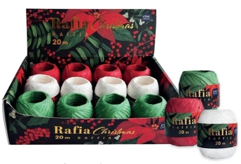 Rafia 20m Christmas (12szt) BN - INTERDRUK