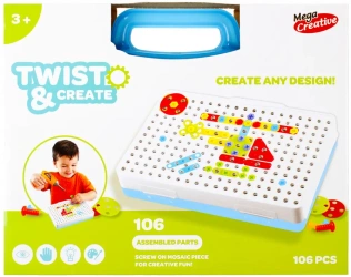 Klocki mozaika do skręcania. Game wiertarka. Mega creative 482948