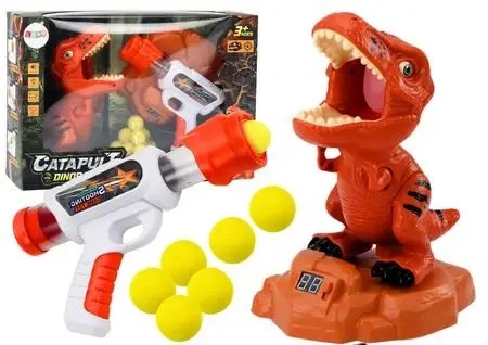 Pistolet na kulki + dinozaur - Leantoys