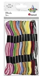 Mulina 8mm dwukolorowa 10 kolorów - Titanum