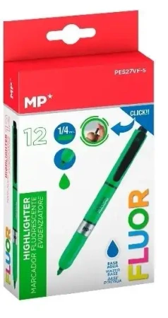 Zakreślacz fluorescencyjny Click zielony (12szt) - MP Main Paper