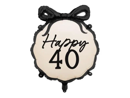 Balon foliowy pastylka Happy 40 47,5x45cm - PartyDeco