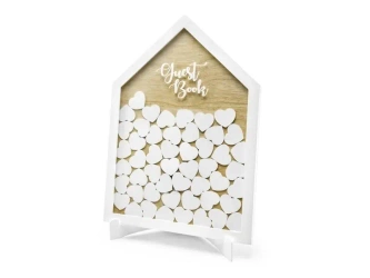 Drewniana księga gości Guest Book 30.5x43cm - PartyDeco