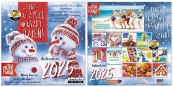 Kalendarz 2025 ścienny Classic Życzenia - Kukartka