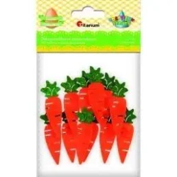 Dekoracje samoprzylepne marchewki 17x45mm 12szt - Titanum
