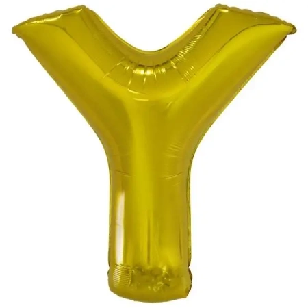 Balon foliowy litera Y złota 76x86cm - Amscan