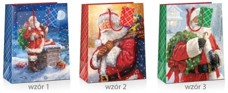 Torba prezentowa Boże Narodzenie 33x10x45cm MIX - Pan Dragon