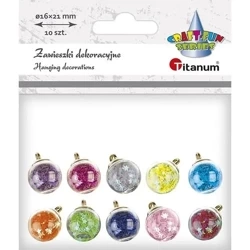 Zawieszki dekoracyjne kule 16mm 10szt. - Titanum