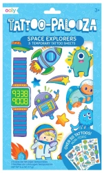 Tatuaże zmywalne Tattoo Palooza - Odkrywcy kosmosu - Kolorowe Baloniki