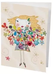 Karnet B6 + koperta Dziewczyna z kwiatami - Turnowsky