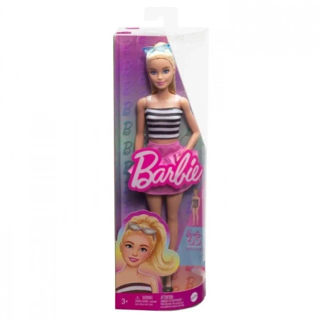 Lalka Barbie Fashionistas top w biało-czarne paski - Mattel