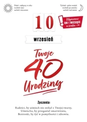 Karnet Urodziny 40 wymienne cyfry - Armin Style