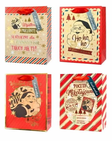 Torba QL Boże Narodzenie Mikołaj retro MIX - Kukartka