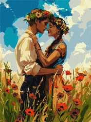 Malowanie po numerach - Zakochana para 30x40cm - Ideyka