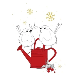 Karnet Swarovski kwadrat CL3209 Święta Ptaszki - Clear Creations