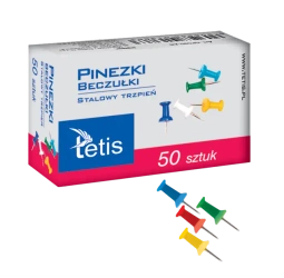 Paczka Pinezki beczułki kolor mix 50 szt 10 sztuk - Tetis