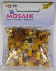 Mozaika kamyczki brokatowe 5x5mm brązowy - Galeria Hobby