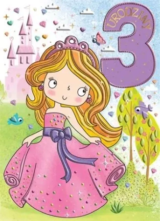 Karnet B6 Urodziny 3 - Królewna - Henry