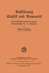 Aufklarung Klassik Und Romantik - Boucke Ewald A.