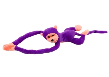 Małpka pluszowa z dźwiękiem fioletowa 60cm - Leantoys