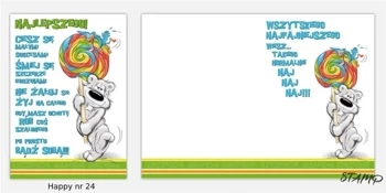 Karnet Happy B6 + koperta wzór nr 24 - Stamp